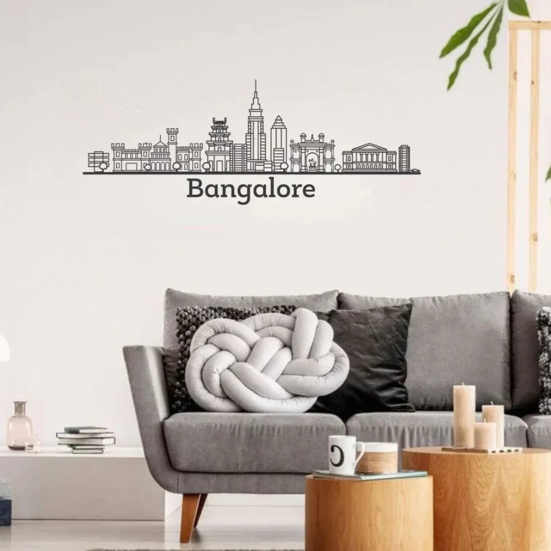 Acrylic Bangalore Skyline Wall Art for Home Decor