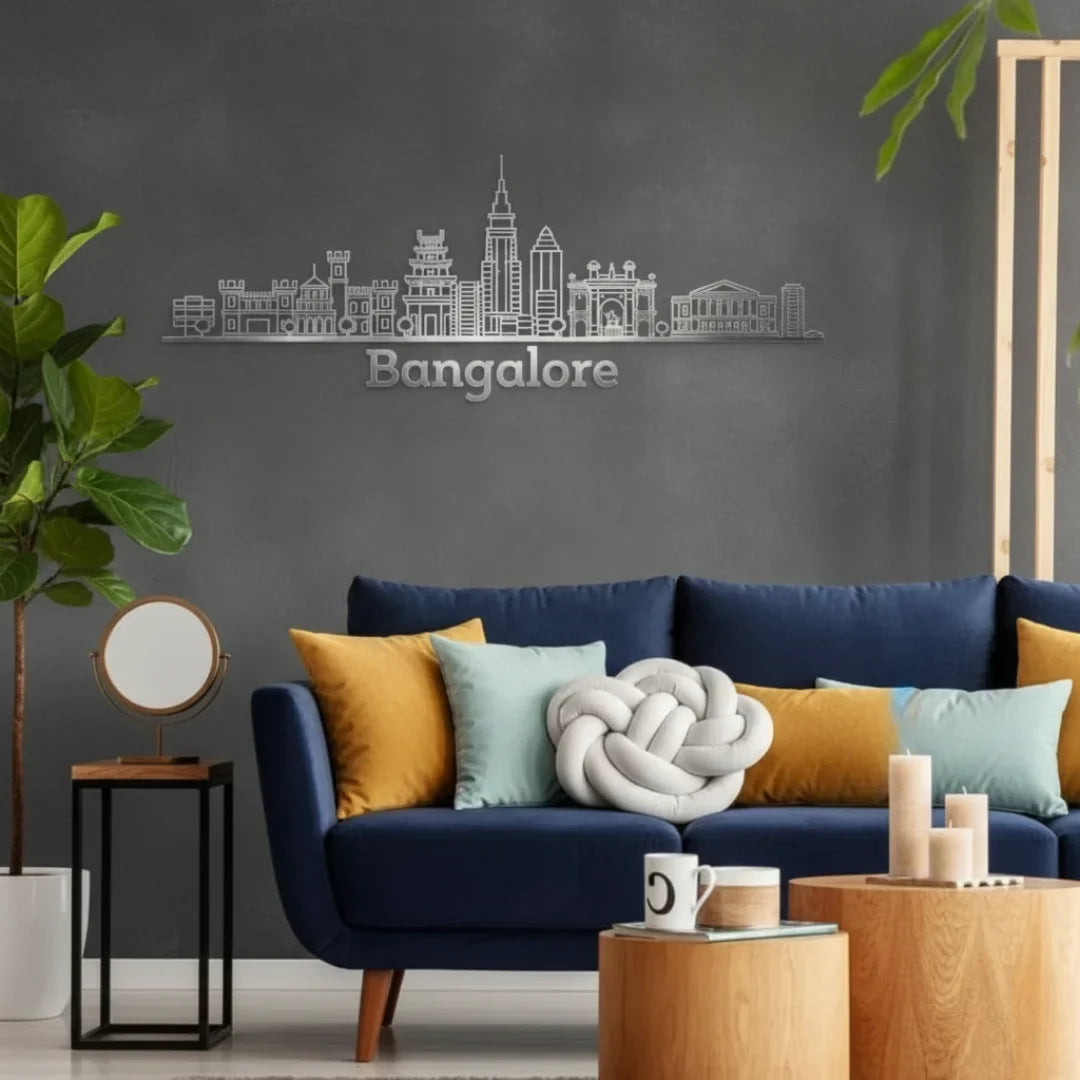 Acrylic Bangalore Skyline Wall Art for Home Decor