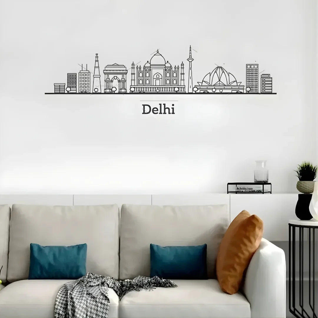 Acrylic Dehli Skyline Wall Art for Home Decor