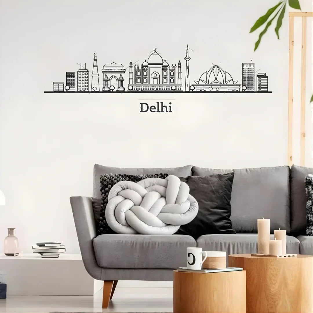 Acrylic Dehli Skyline Wall Art for Home Decor