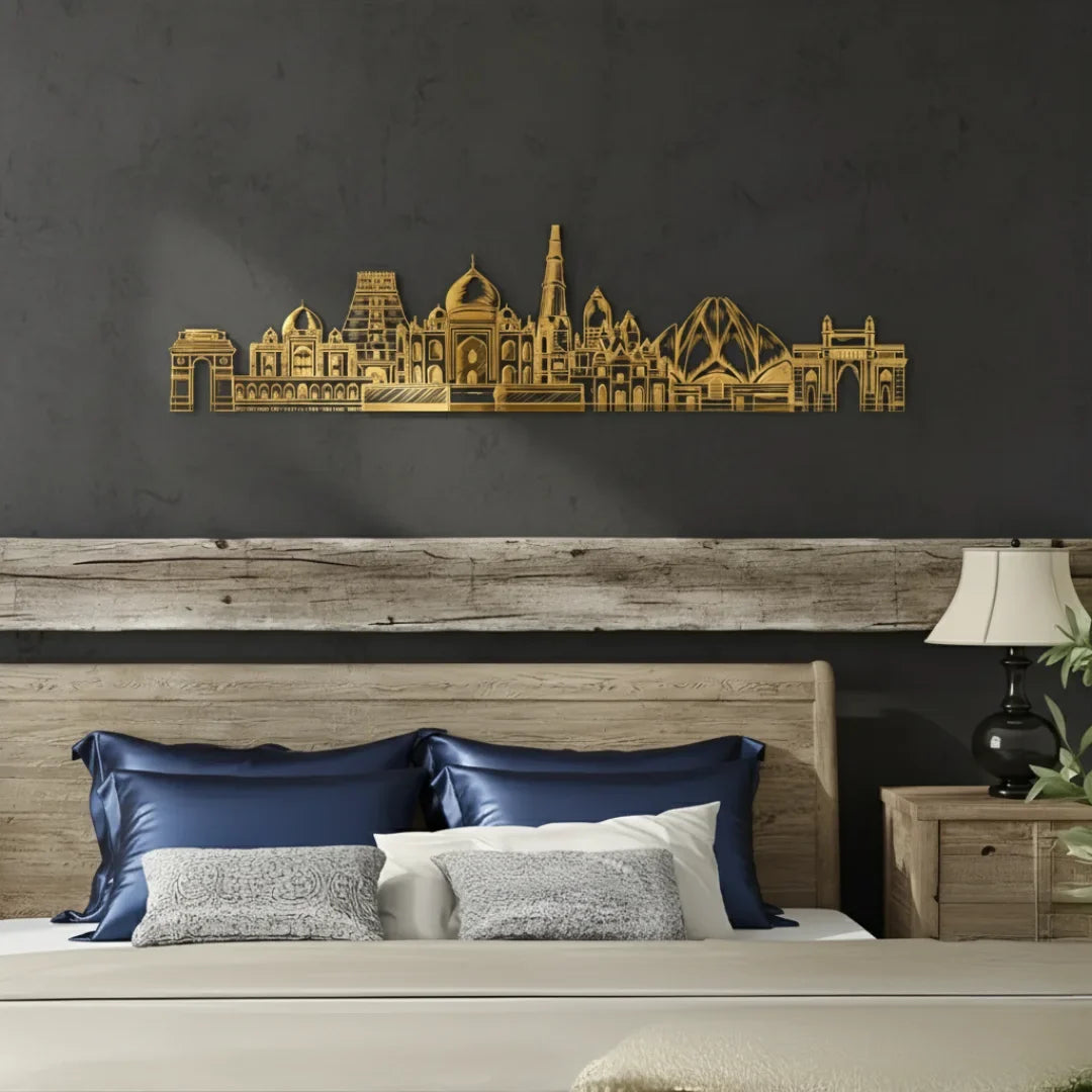 Acrylic India Landmarks Skyline Wall Art for Home Decor