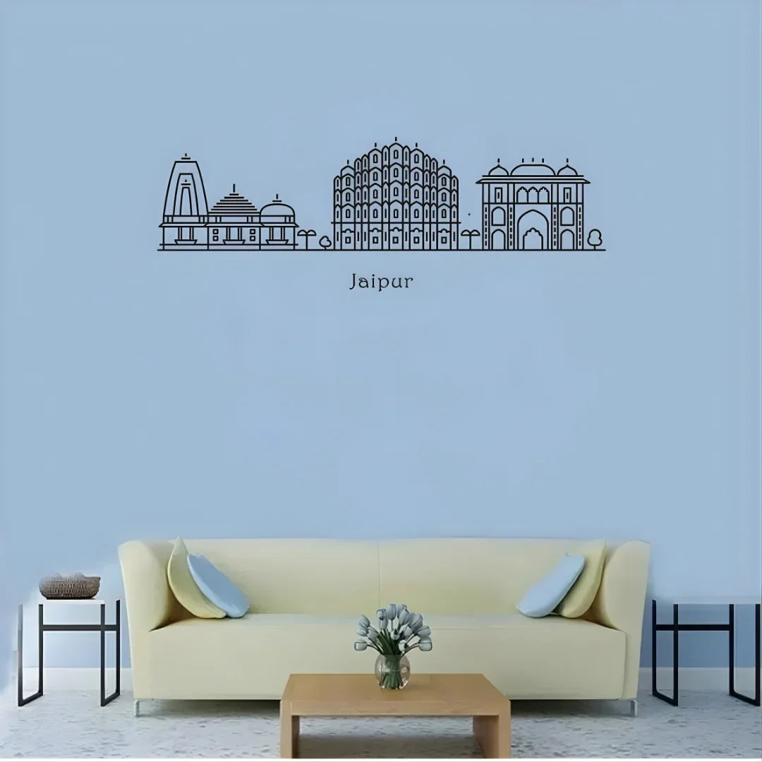 Acrylic Jaipur Skyline Wall Art for Home Decor