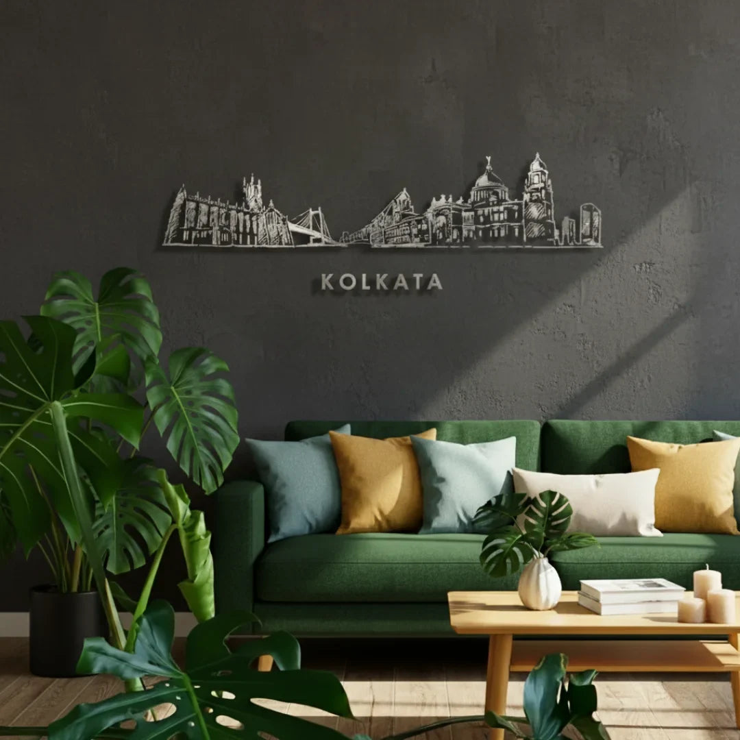 Acrylic Kolkata Skyline Wall Art for Home Decor