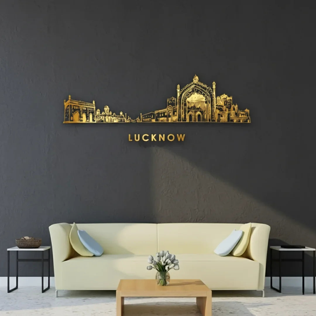 Acrylic Lucknow Skyline Wall Art for Home Decor