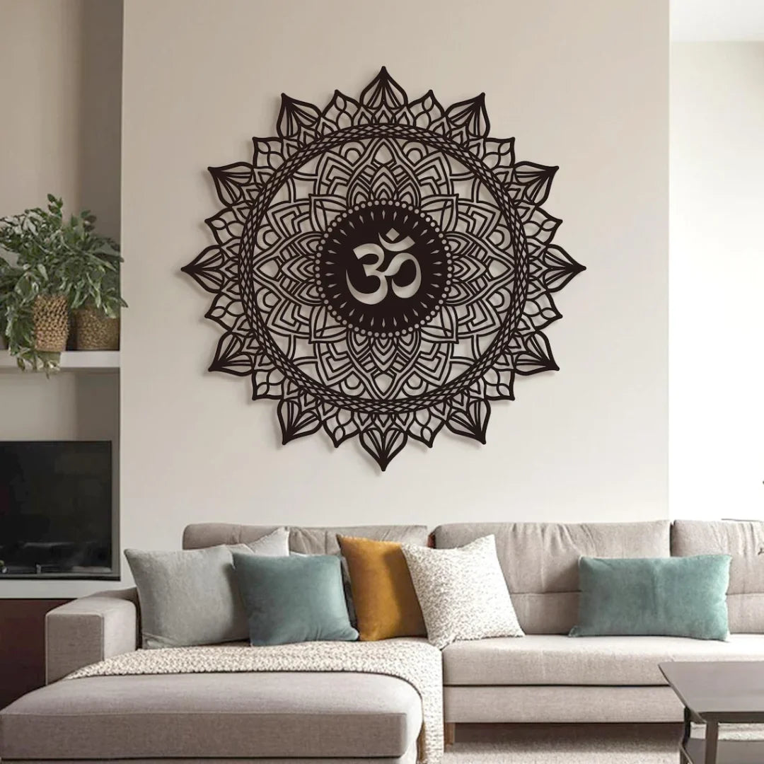 Lotus Mandala Om Acrylic Wall Art UAE | Modern Home & Office Décor