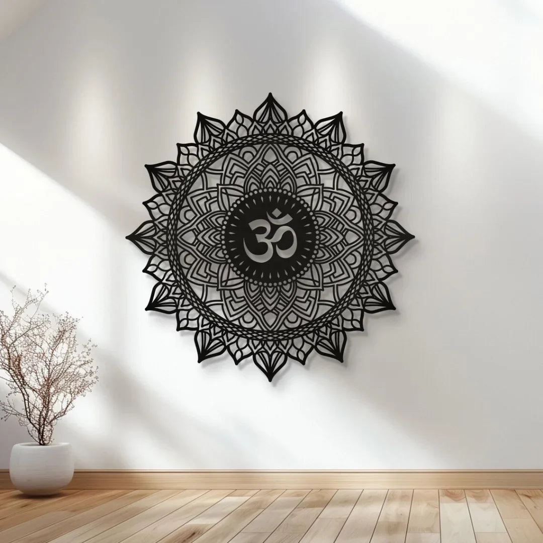 Lotus Mandala Om Acrylic Wall Art UAE | Modern Home & Office Décor