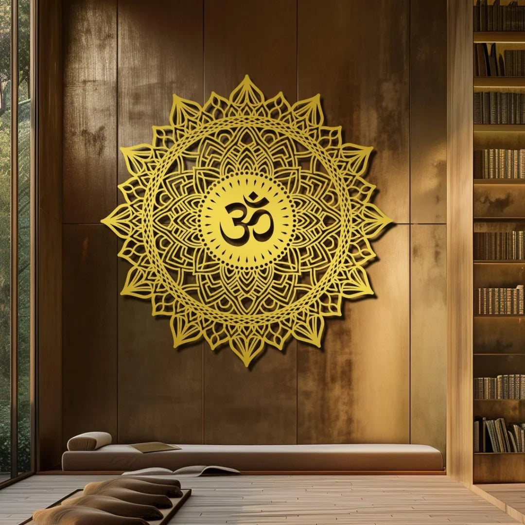 Lotus Mandala Om Acrylic Wall Art UAE | Modern Home & Office Décor