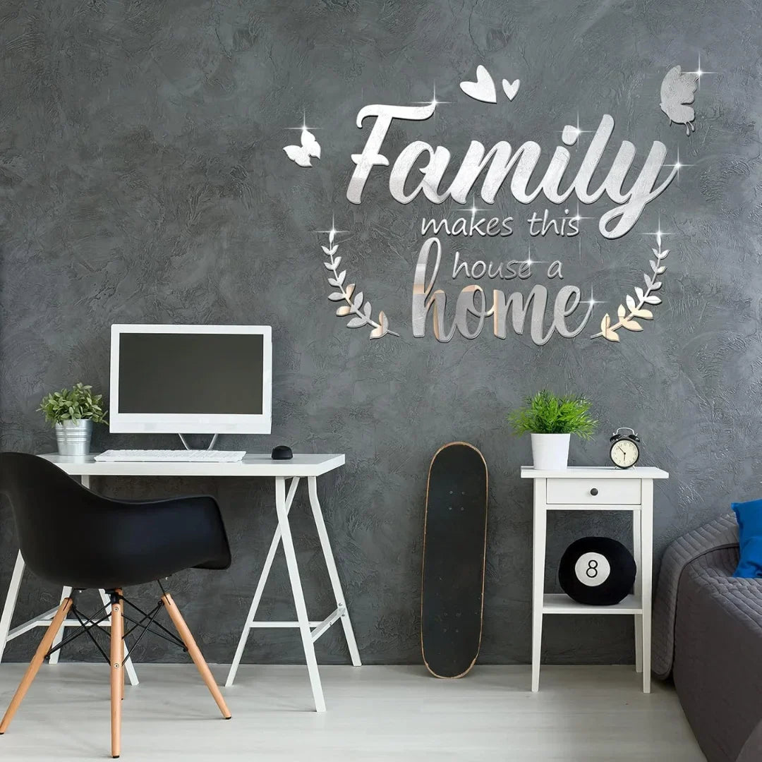 Family Quote Acrylic Wall Décor | Home Wall Art & Gift for Couples in UAE