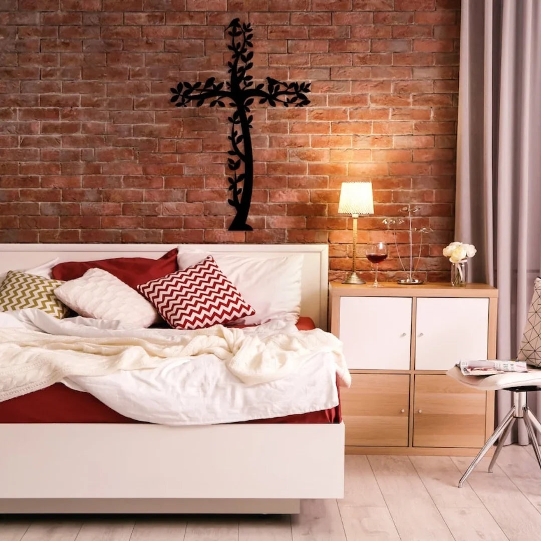 Jesus Cross Tree & Birds – Christian Home Décor UAE | Christmas & Baptism Gift for Church & Home