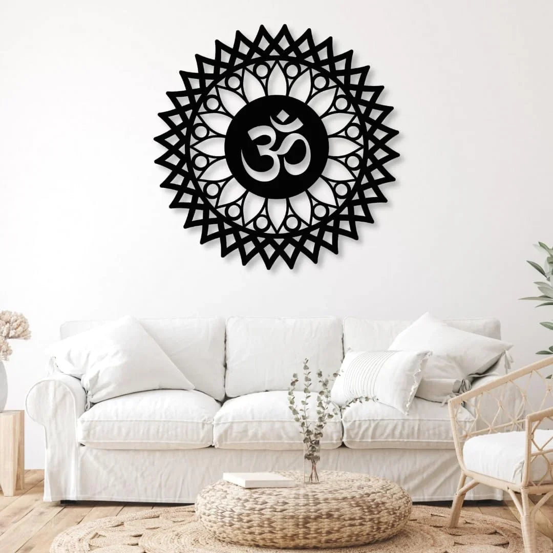 Lotus Mandala Om Acrylic Wall Art | Modern Home & Office Decor