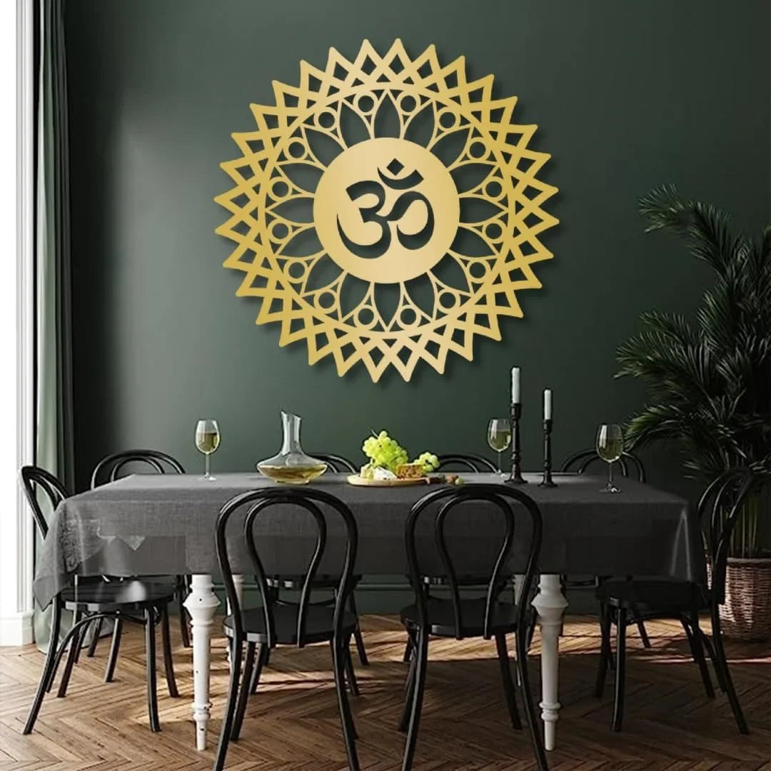 Lotus Mandala Om Acrylic Wall Art | Modern Home & Office Decor