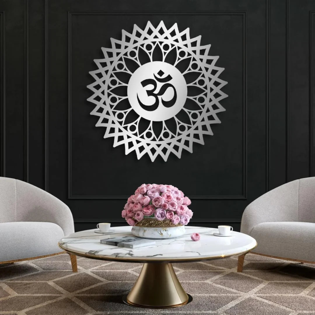 Lotus Mandala Om Acrylic Wall Art | Modern Home & Office Decor
