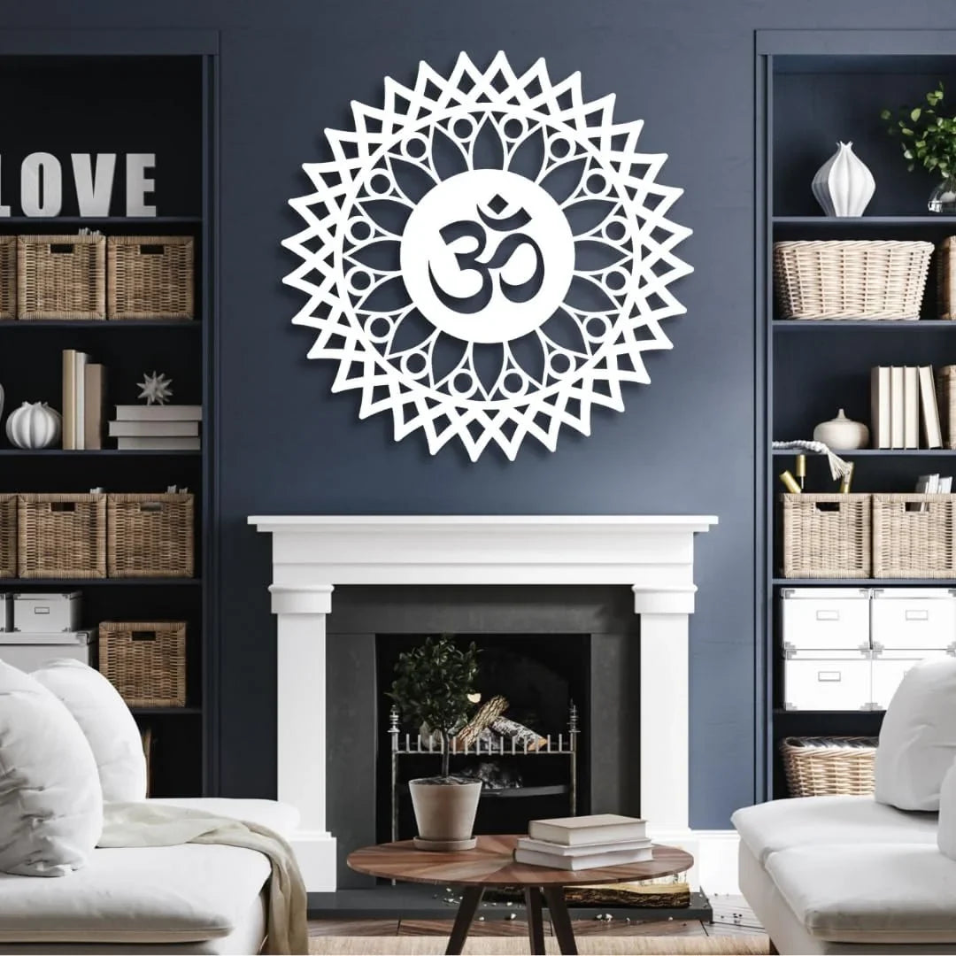 Lotus Mandala Om Acrylic Wall Art | Modern Home & Office Decor