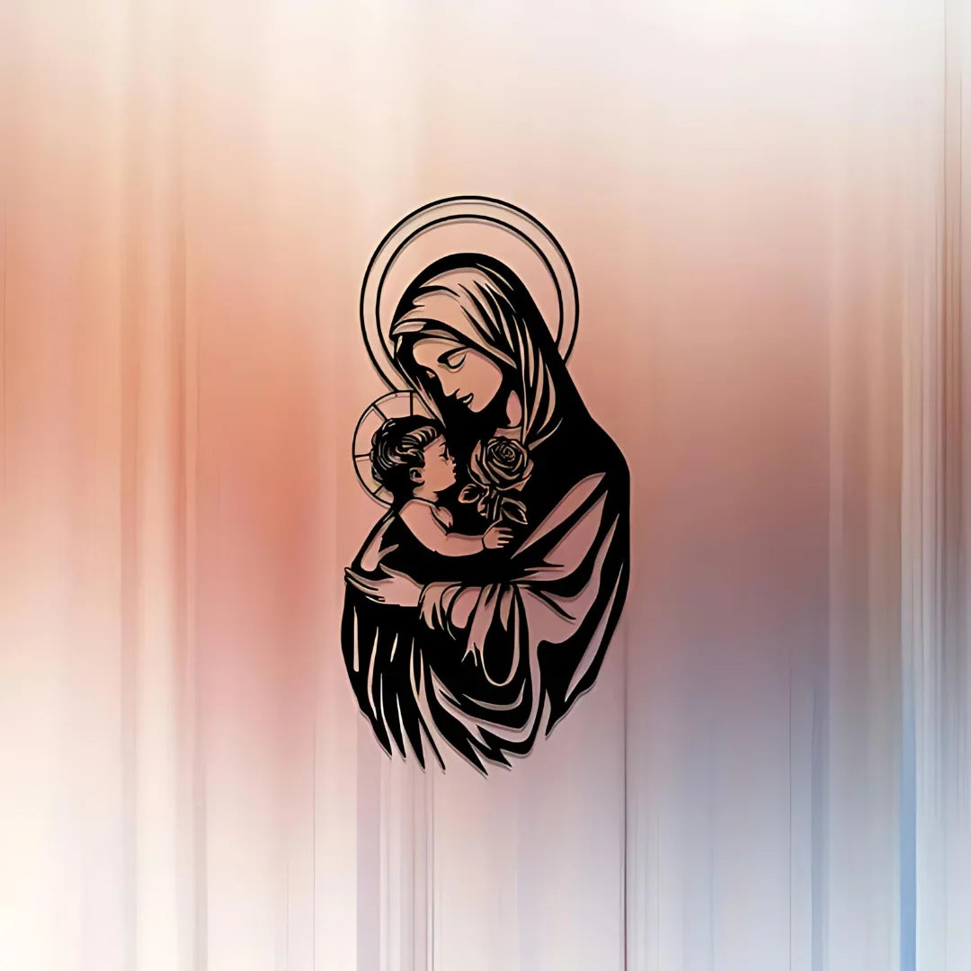 Mother & Youngsters Christian Wall Décor UAE | Christmas & Baptism Gift for Church & Home
