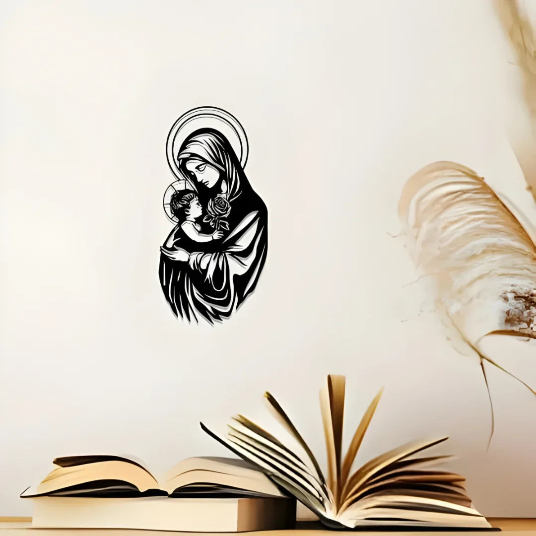 Mother & Youngsters Christian Wall Décor UAE | Christmas & Baptism Gift for Church & Home