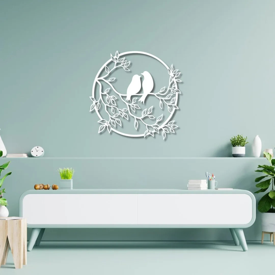 Sparrow Wall Decor | Bird on Tree Branch Acrylic Wall Art for Home & Office – UAE