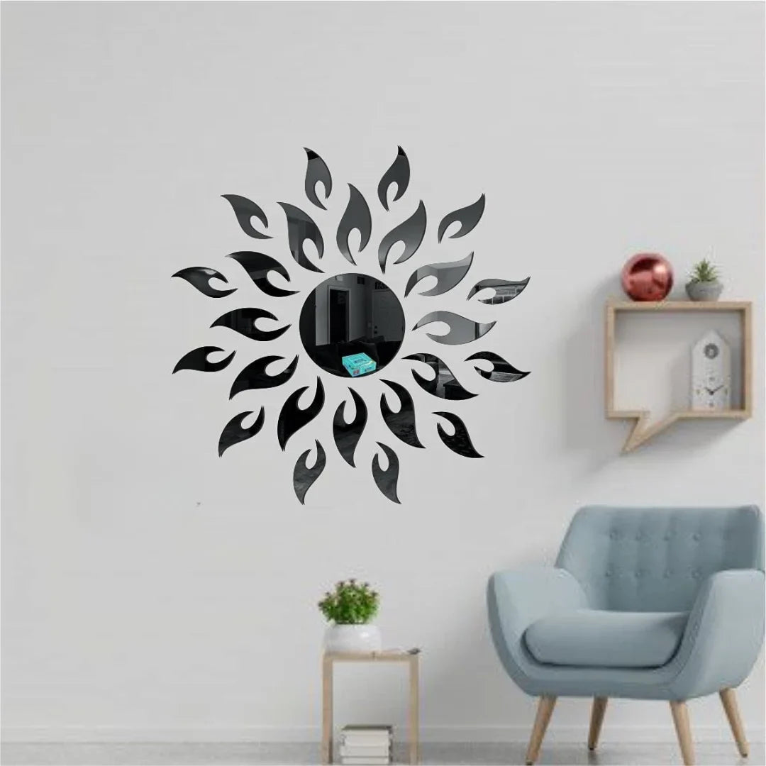 Sun Flame 3D Acrylic Wall Decoration | Stylish Home & Office Wall Art in UAE
