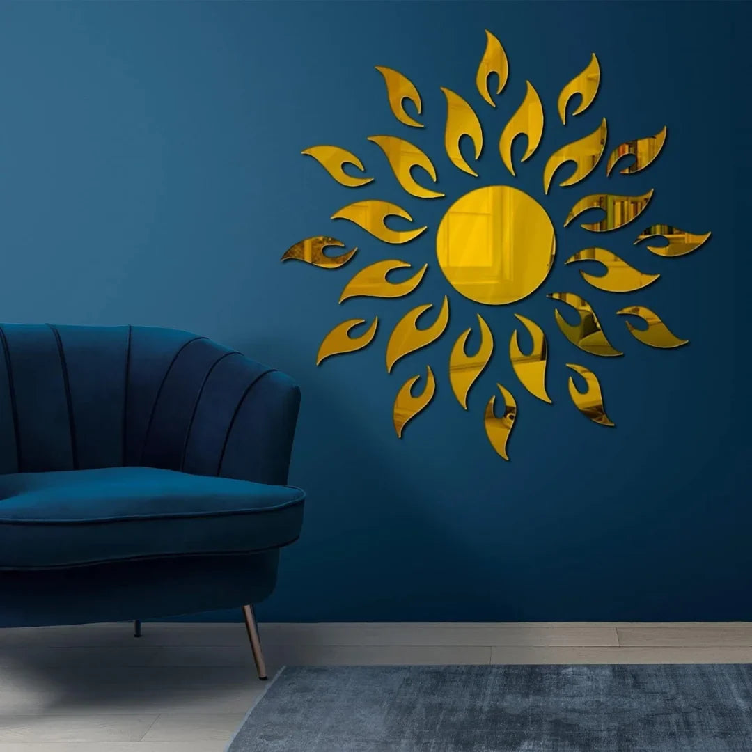 Sun Flame 3D Acrylic Wall Decoration | Stylish Home & Office Wall Art in UAE