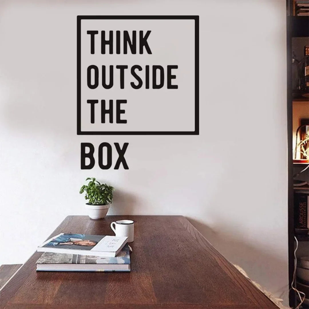 Think Outside The Box Acrylic Wall Art | Motivational 3D Office Décor in UAE
