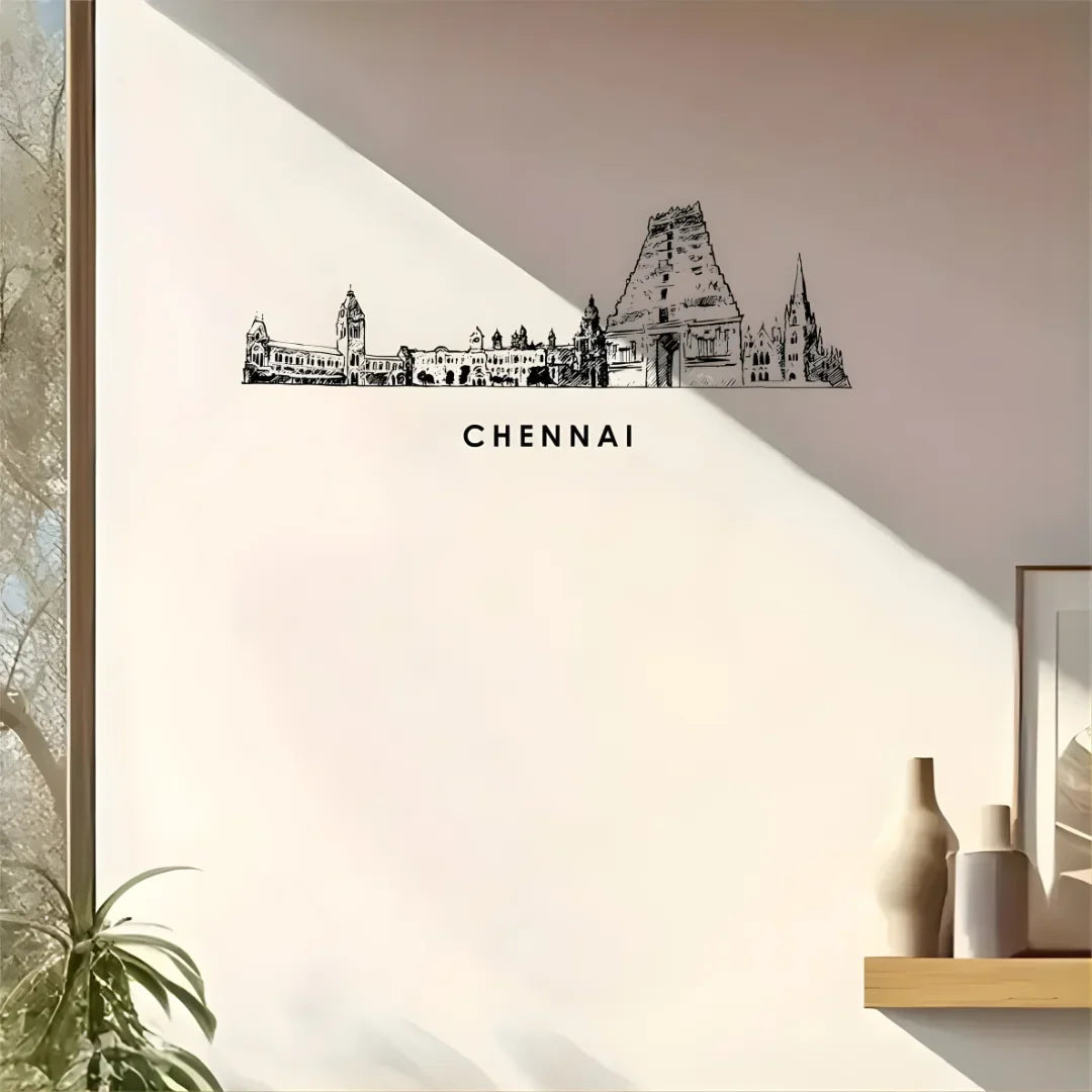 Acrylic Chennai Skyline Wall Art for Home Decor