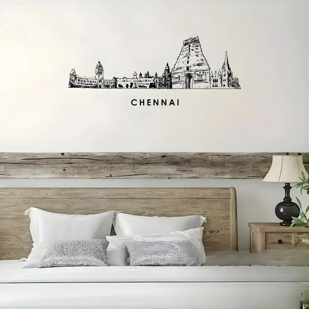 Acrylic Chennai Skyline Wall Art for Home Decor