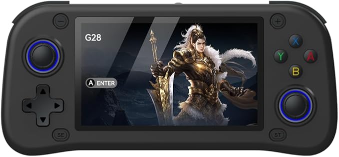 G28 Retro Handheld Game Console, 4.3-Inch HD Screen, 64GB Card, Multi-Emulator