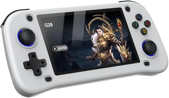 G28 Retro Handheld Game Console, 4.3-Inch HD Screen, 64GB Card, Multi-Emulator