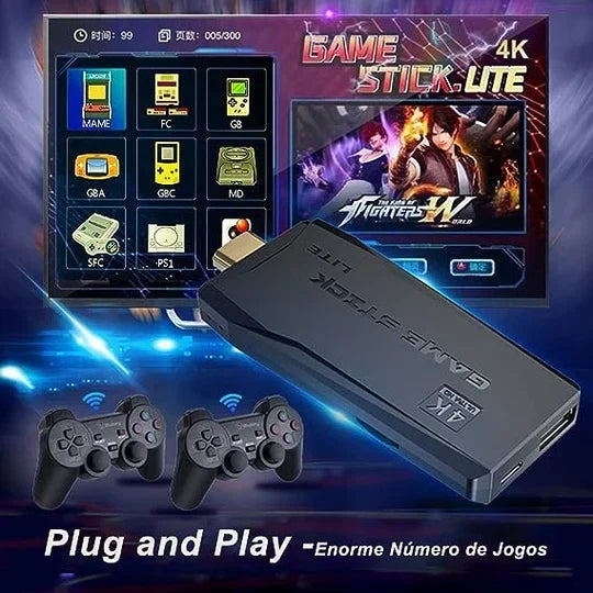 Game 4K Smart TV Stick - 10,000 Retro Video Games for TV & Console