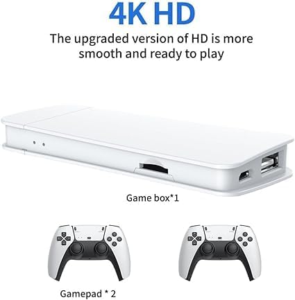 Game Stick 64GB Plug and Play Console with 20,000+ Classic Games & 2 Controllers