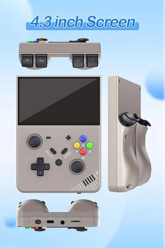 M18 Retro Handheld Game Console 4.3" IPS Screen Linux OS, Built-in 64GB TF Card, 5500+ Games