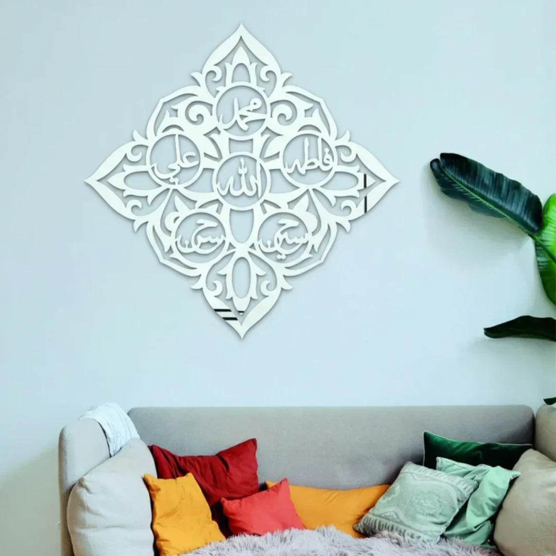 Panjtan Pak Name Art Moharram Decor