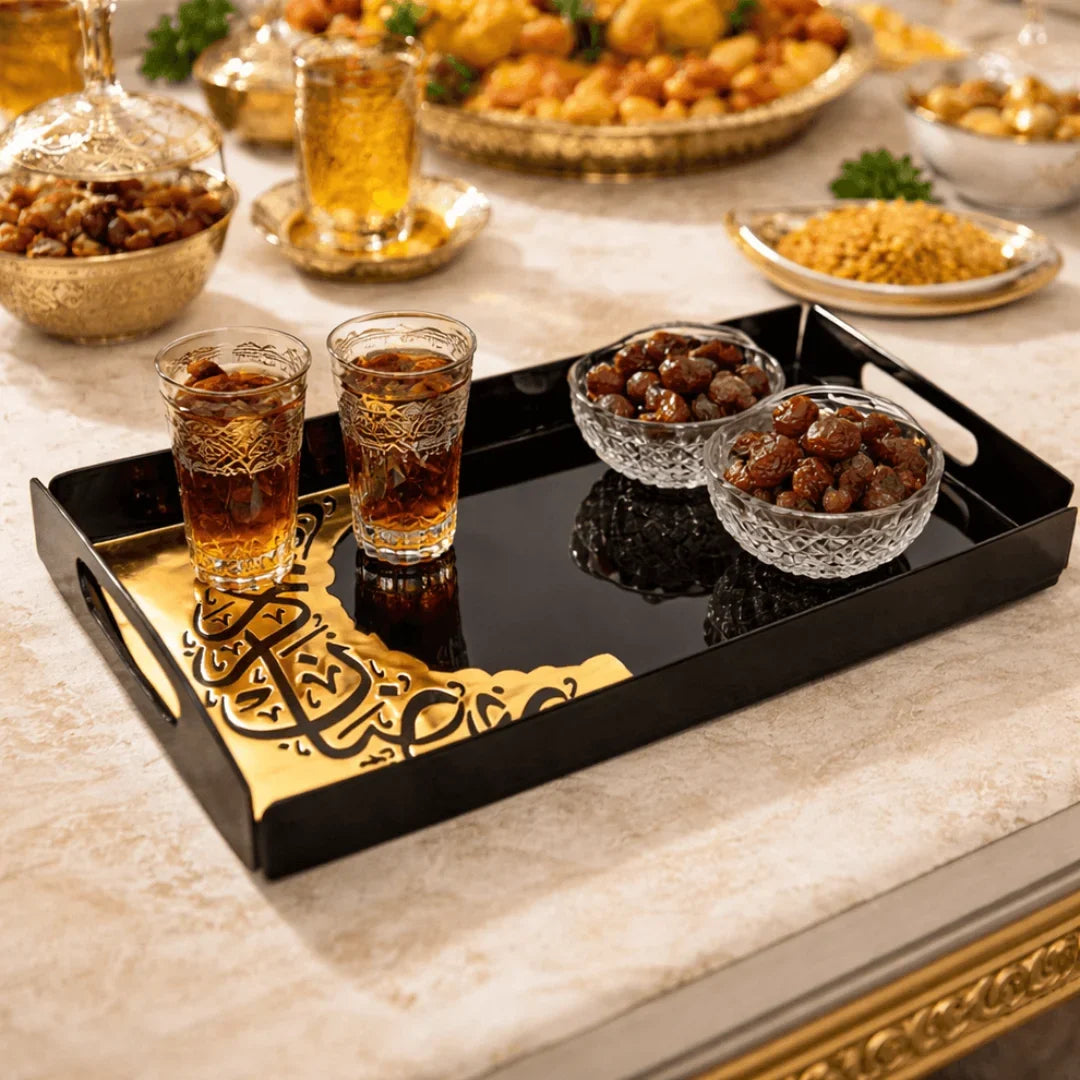 Ramadan Kareem Acrylic Serving Tray - Iftar Suhoor Platter