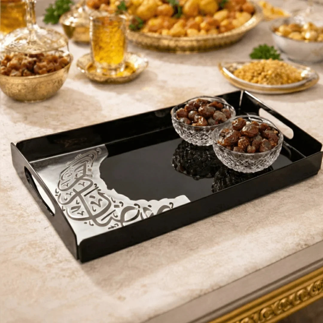 Ramadan Kareem Acrylic Serving Tray - Iftar Suhoor Platter