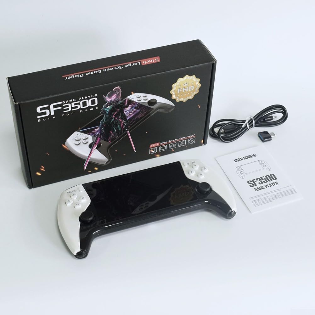 SF3500 Handheld Game Console with 5-Inch IPS Screen, 20000 Games