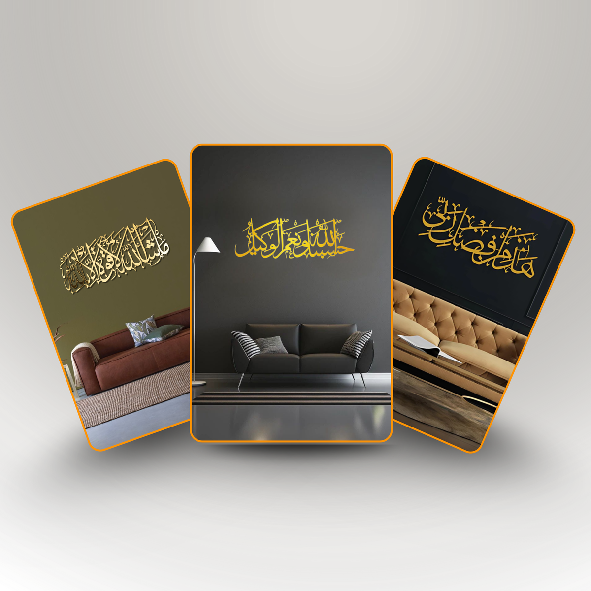 The Pillars of Faith Collection – 3-Piece Premium Acrylic Calligraphy Set