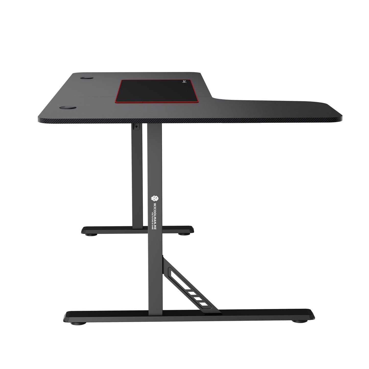 WJ Coolman L Shaped Gaming Desk 903 RGB Black with Large Surface & LED Lights