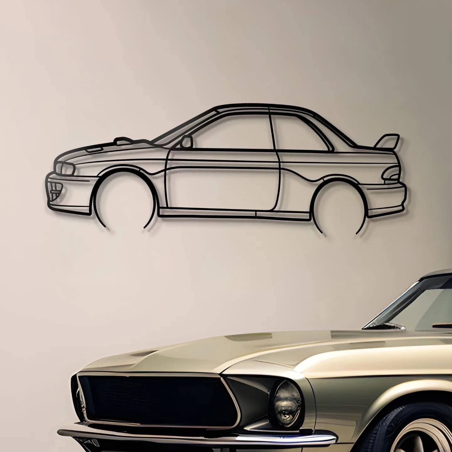 Luxury Car Outline Wall Art Set – Modern Automotive Wall Decoration