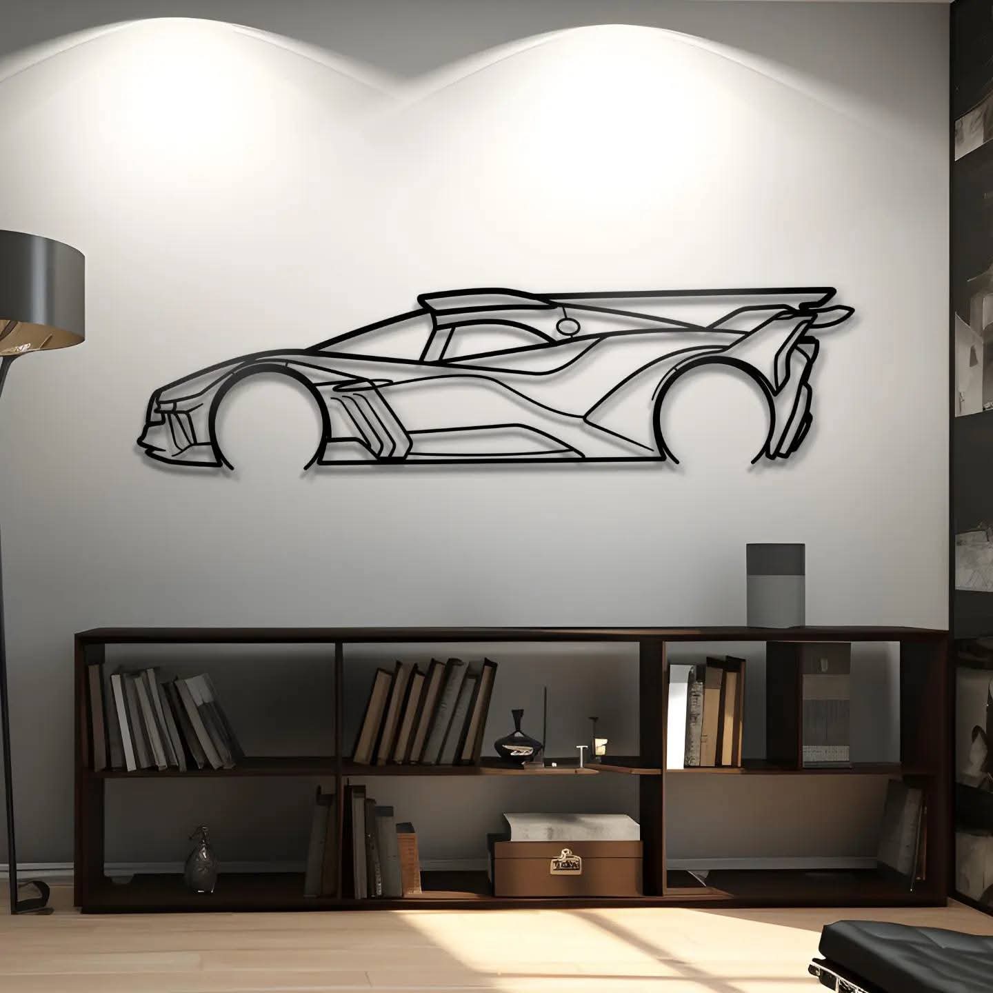 Luxury Car Outline Wall Art Set – Modern Automotive Wall Decoration