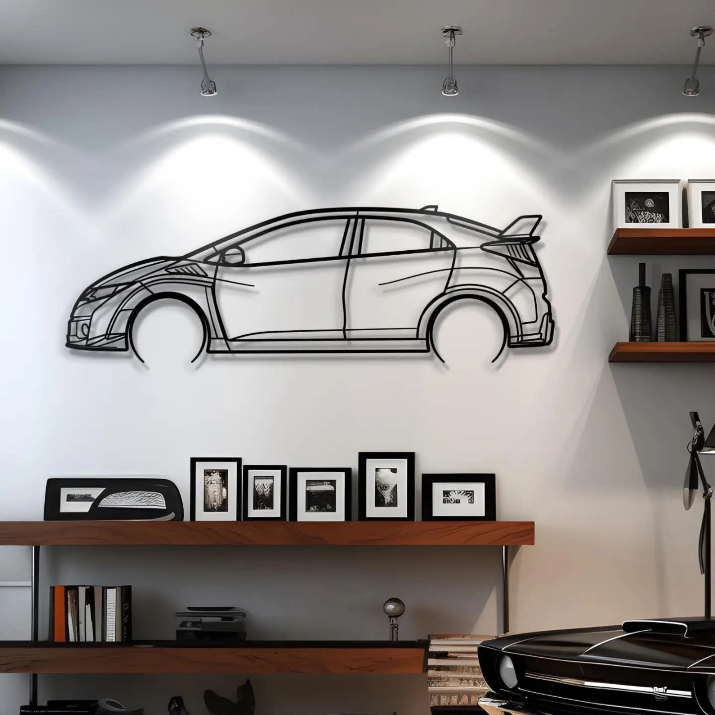 Luxury Car Outline Wall Art Set – Modern Automotive Wall Decoration
