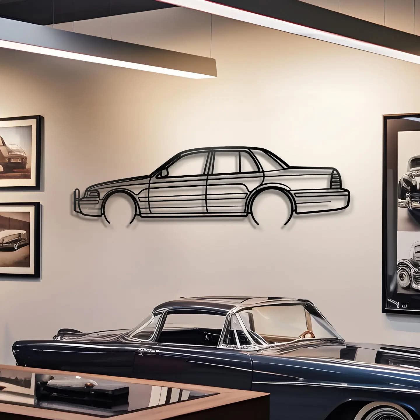 Luxury Car Outline Wall Art Set – Modern Automotive Wall Decoration