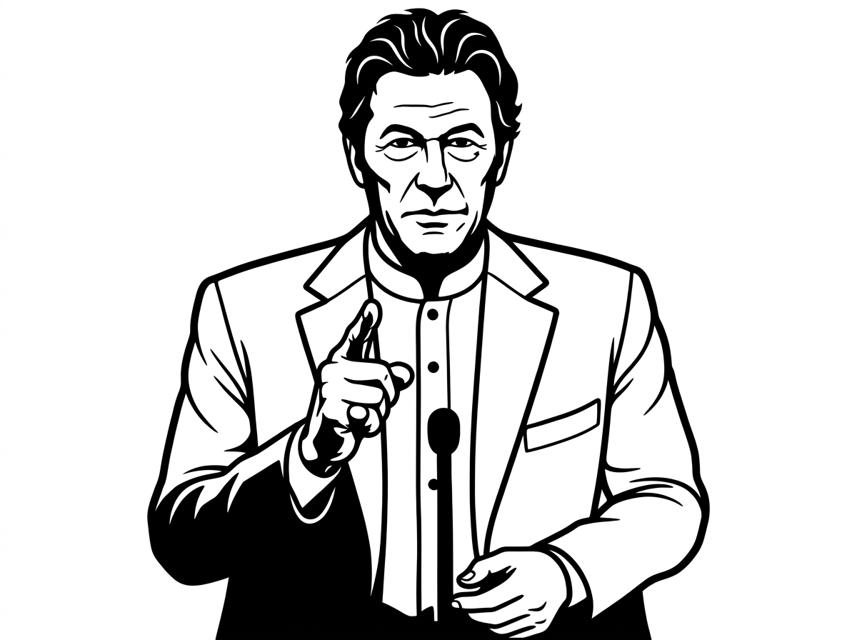 Imran Khan Minimal Outline Artwork – Elegant Wall Decor