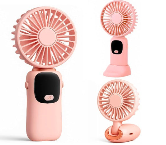 4000mAh Rechargeable Handheld Fan with LED Display | Portable Mini Fan