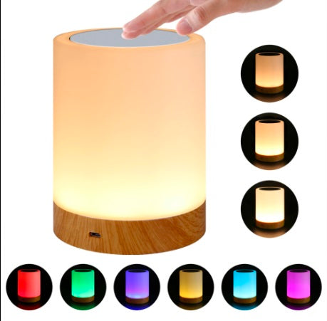 Magic Light Touch Bedside Lamp – RGB Color Changing Rechargeable Night Light