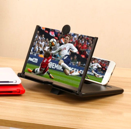 Mobile Phone Screen Magnifier – 10 Inch 3D HD Video Amplifier with Foldable Stand