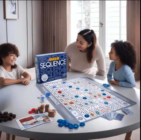 Jumbo Sequence Board Game – Large Family Strategy Game with Jumbo Playing Mat