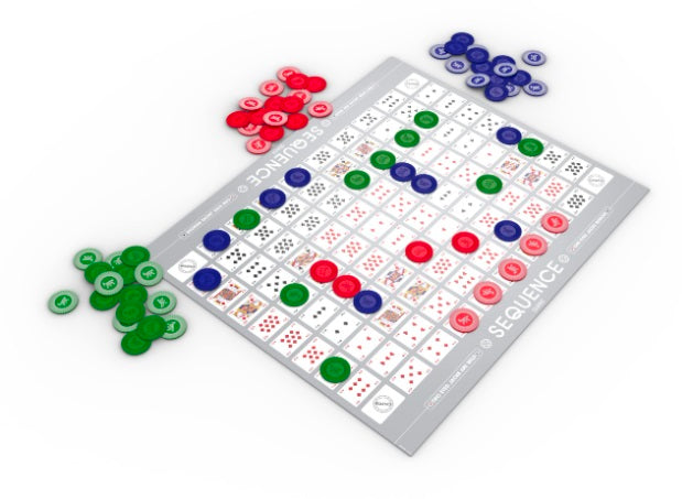Jumbo Sequence Board Game – Large Family Strategy Game with Jumbo Playing Mat
