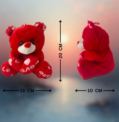 Red Teddy Bear Plush Toy – Soft Stuffed Animal Gift for Kids & Adults