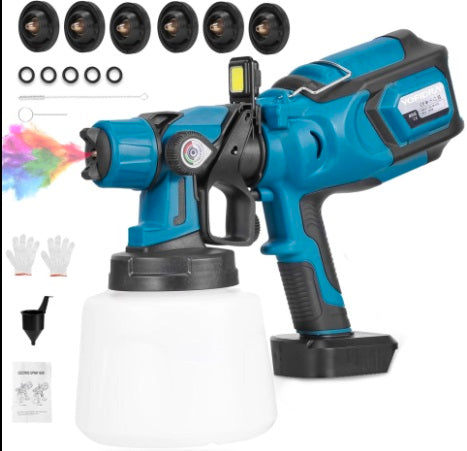 Portable Cordless HVLP Paint Sprayer – Brushless Electric Spray Gun for Home & DIY Painting