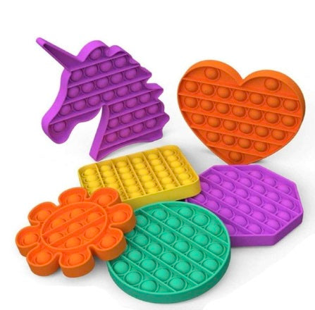 Pop It Fidget Toy – Colorful Silicone Push Pop Bubble Sensory Toy